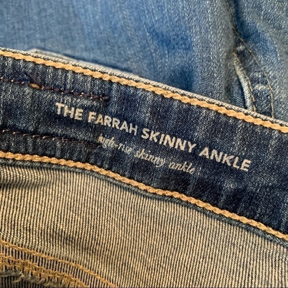 AG Distressed High Rise Farrah Skinny Ankle - Picture 9 of 13